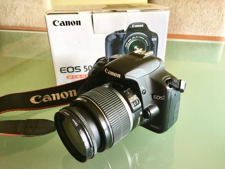 Canon EOS 500D 15 mega pixels + objetiva EF-S 18-55mm