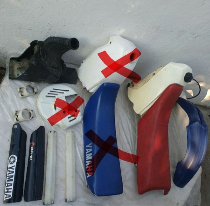 Czesci yz 125 yamaha 87 - 96r yz125skrzynia cylinder zaplon plastiki