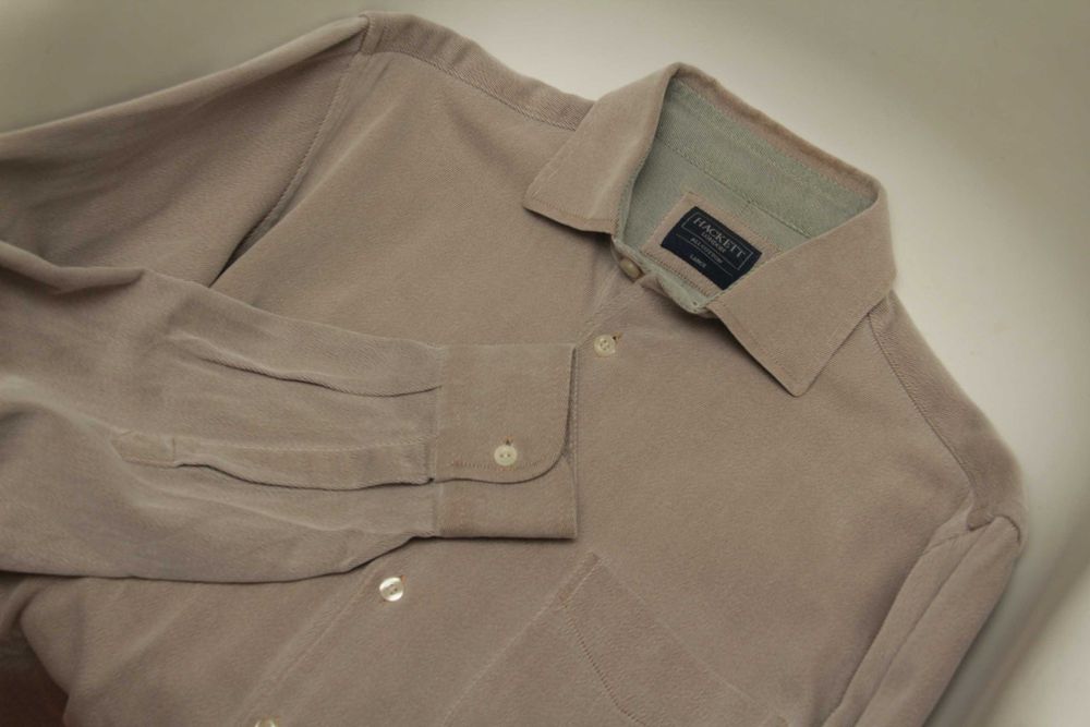 Hackett рр L All Cotton неверояно плотная рубашка из хлопка