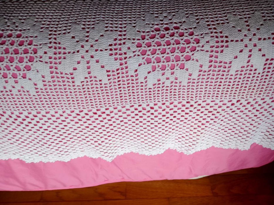 Colcha de renda tricotada á mão nova