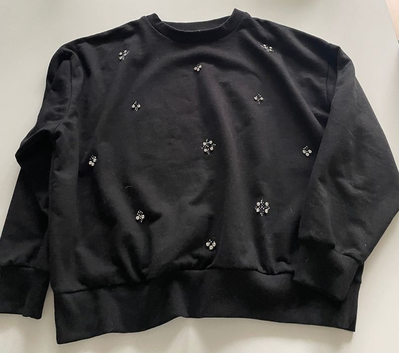 C&A bluza damska, czarna, zdobienia S