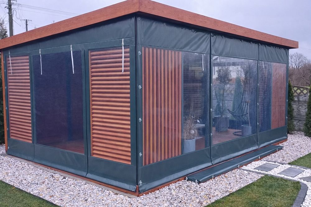 Osłona Zabudowa Tarasu Altanki Całoroczna Plandeka Na Wymiar Zamki