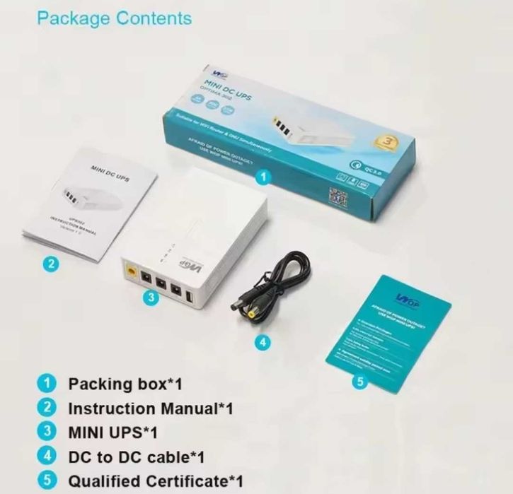 Mini UPS безперебійник для роутера WGP Optima 302 27W 13500Mah