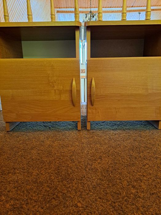 Szafki nocne, drewniane, używane