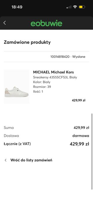 Michael Kors White Icon 39 | Stan idealny