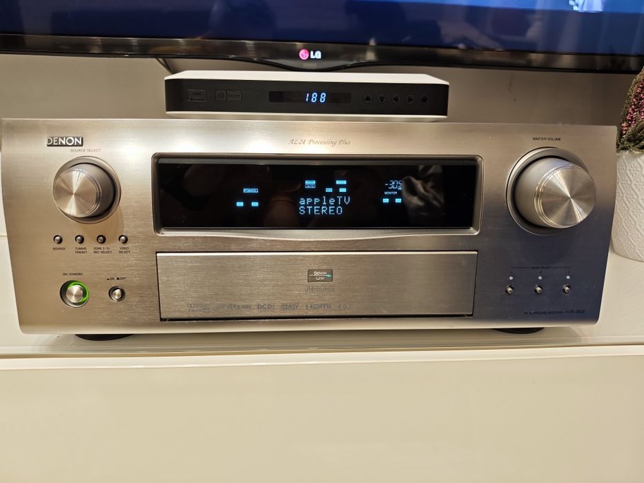 Amplituner Denon AVR-3808 srebrny, stan bdb