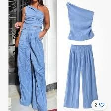 Брюки Zara голубі