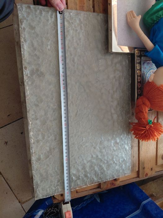 3 Placas antigas de vidro antigo trabalhado em bom estado geral