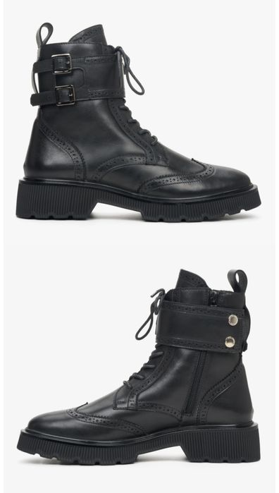 НОВІ шкіряні зимові черевики Estro чоботи кожаные сапоги ботинки