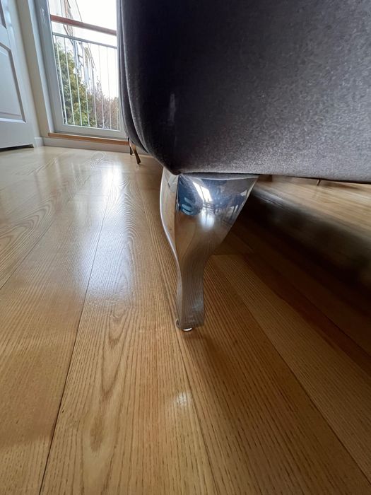 Elegancka narożna kanapa firmy Livingroom, szary welur