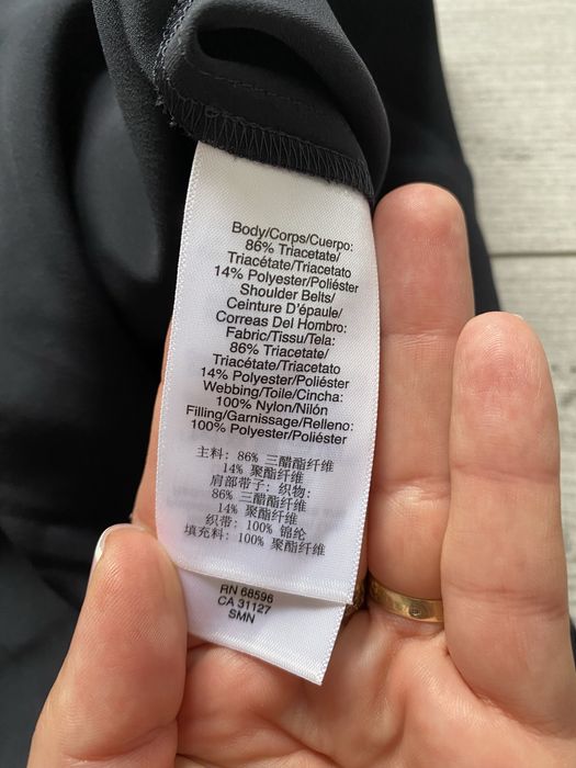 Dkny piekna satynowa dluga sukienka orginalna roz 36