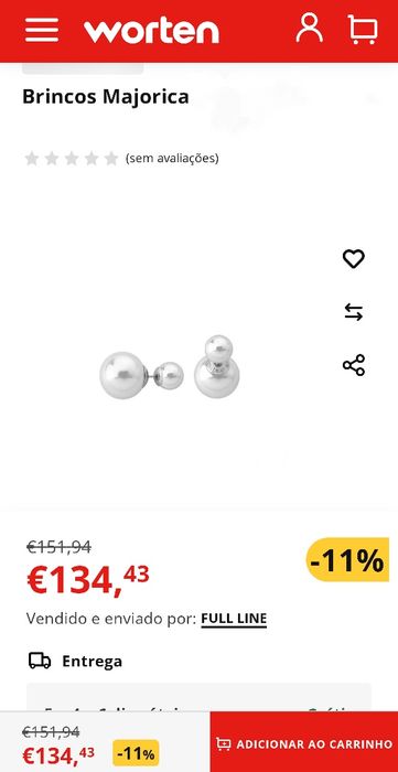 Brincos Prata e Pérolas Duplas Majorica NOVOS  embalagem e certificado