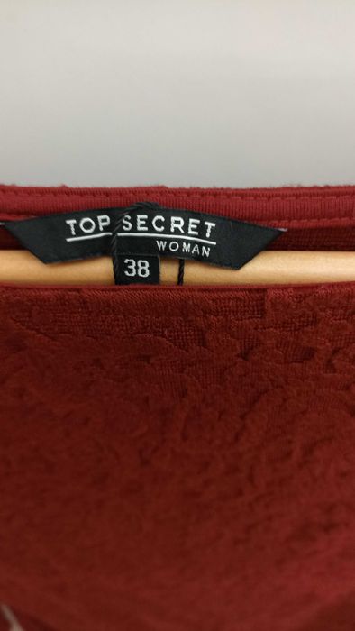 dopasowana sukienka damska bordo rozm. 38 Top Secret