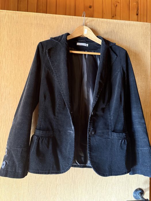 Marynarka sztruksowa czarna damska 38-40