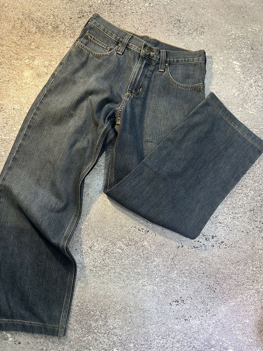 carhart dark blue sleam fit  jeans