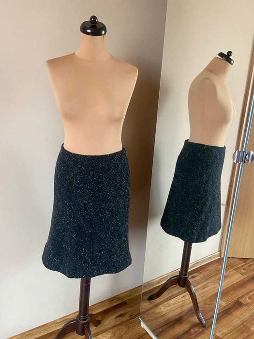 36 38 bitte kair rand wool welna basic midi spodnica trapez capsule