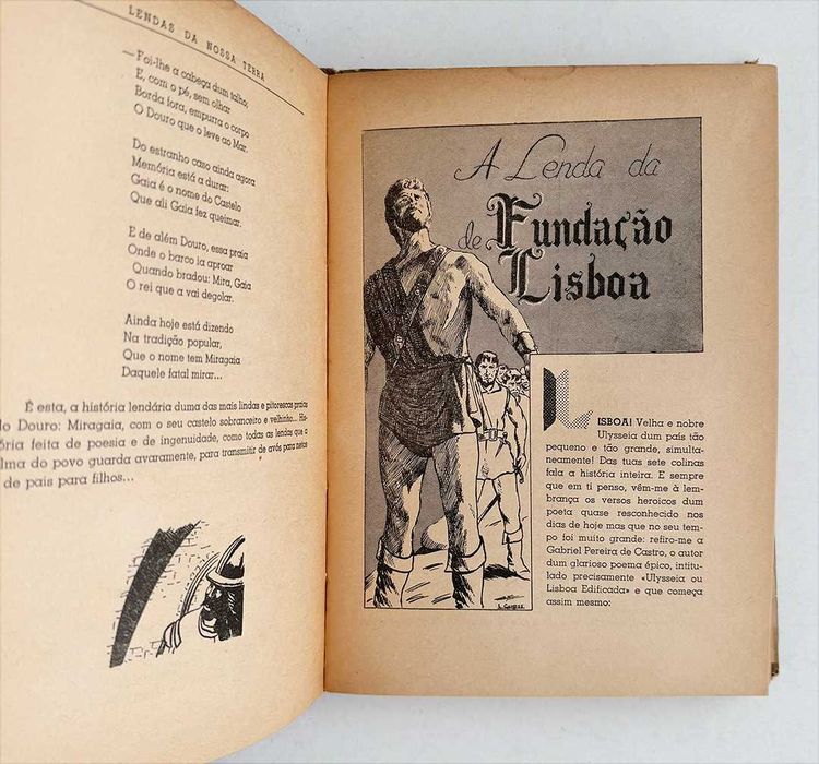 1955_Gentil Marques, LENDAS DA NOSSA TERRA. Ilustrações de Luís de Campos. Editorial Lavores, Lisboa, 1ª edição. Em muito bom estado geral.