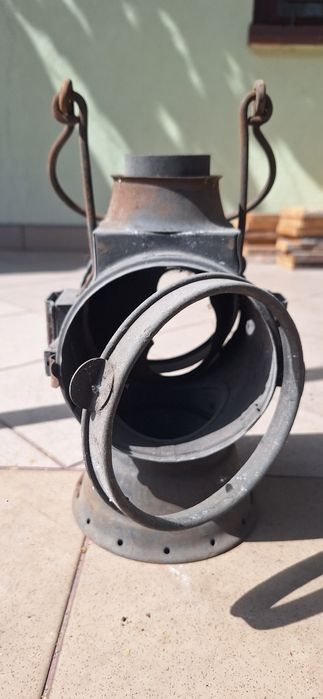 Stara lampa kolejowa - metal/ industrial
