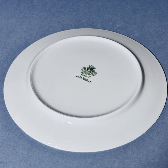 ilmenau piękny talerzyk porcelanowy owoce ananas winogrona orzechy
