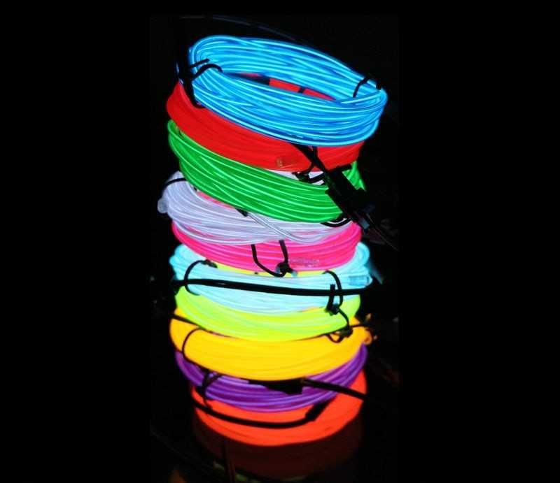 Гибкий холодный неон для танцевальных костюмов, велосипедов холодний