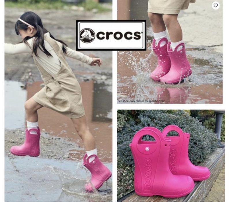 Чоботи для дощу гумачки резиновые сапоги Crocs крокси j3 34-35