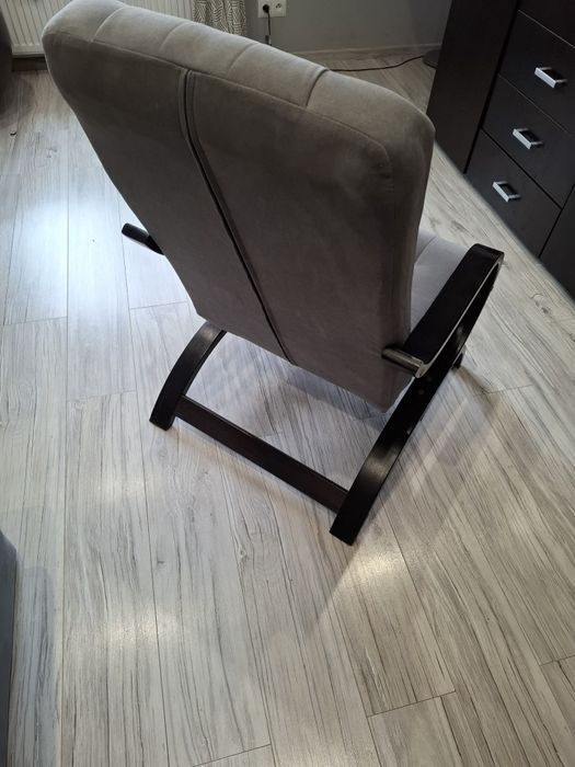 Fotel szary-venge microfibra