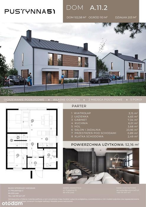 5-pokojowy dom 102m2 + ogródek Bez Prowizji