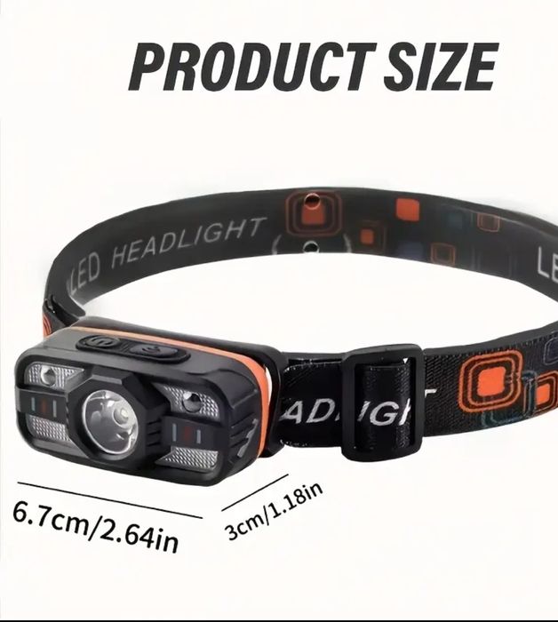 Налобний ліхтарик з сенсором