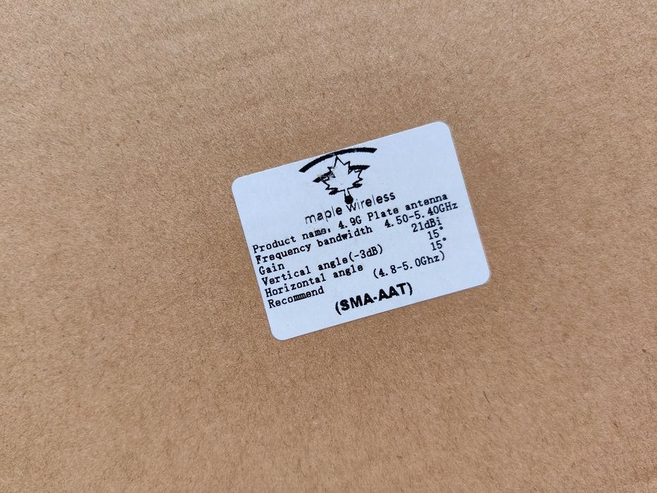 НОВА Патч антена Maple Wireless 4.9GHz 21dBi FPV антена antenna