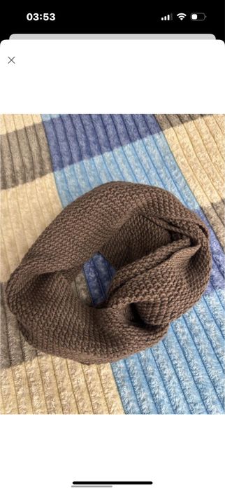 Шарф снуд хомут жіночий коричневого кольору