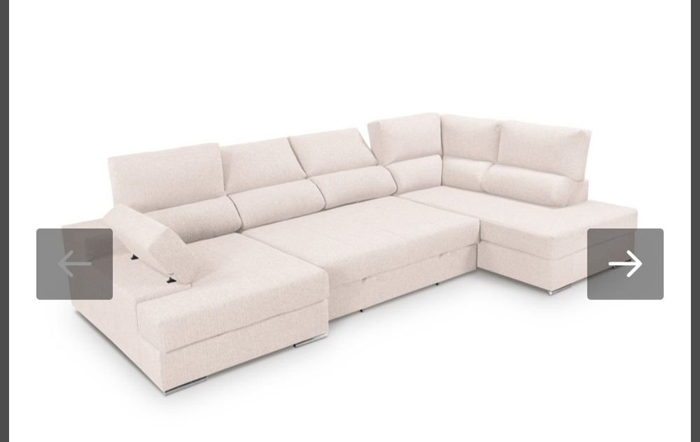 Sofá Grande em U Bari Familiar