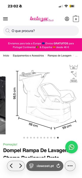 Rampa de lavagem