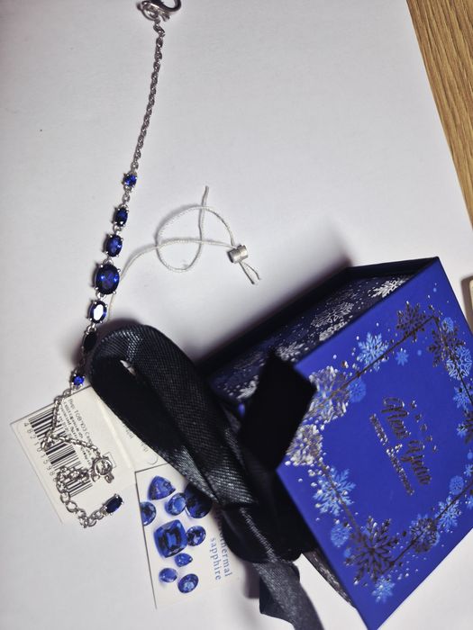 Браслет серебро гідротермальний сапфіри, браслет из сапфирами Срібний