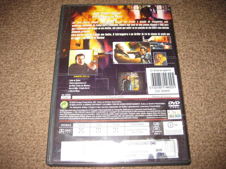 DVD "O Estrangeiro" com Steven Seagal