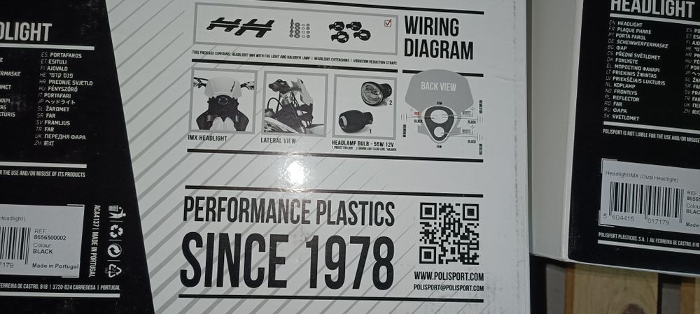 Micas com farol e proteção de mãos para motas