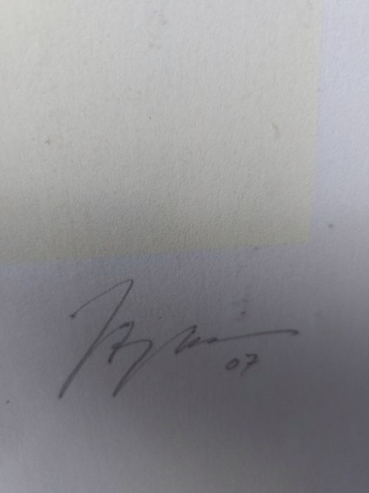 Serigrafia Mestre José Rodrigues com moldura e vidro