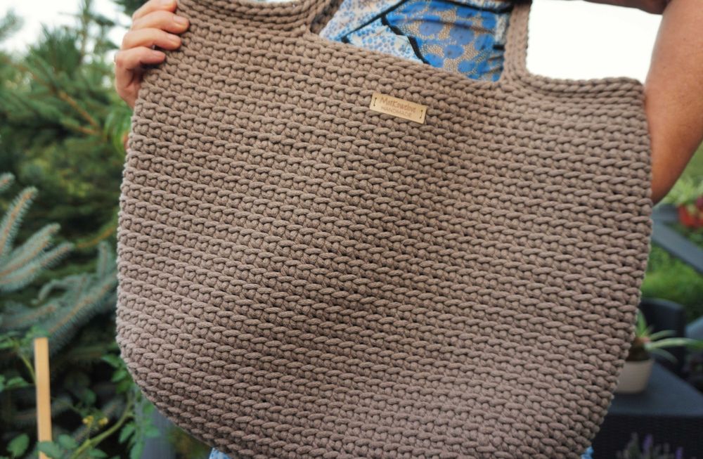 Mega duża torba ze sznurka bawełnianego