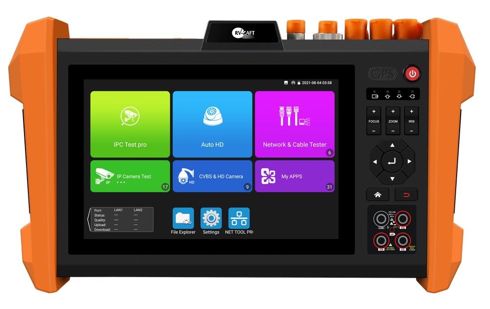 Тестер відеокамер RVT-Max25-EX з сенсорним екраном IPS