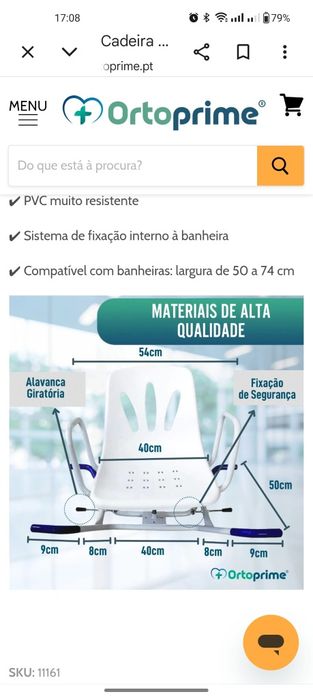 Cadeira de Banho