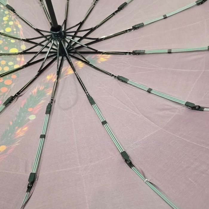 Зонт Парасолька автомат на 14 спиц 3-тройна принт Кошка "Три слона"