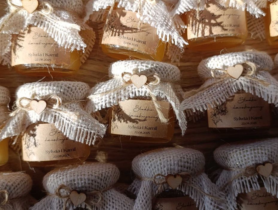 miodki 2 smaki upominki podziękowania LOGO 40 ml personalizowane