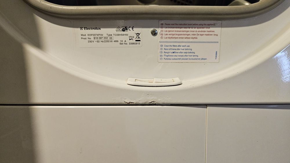 Сушарка сушильна машина Electrolux EDP2074PIW / EDP2074PDW, 7 кг (конденсаційна)