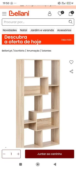 Estante Beliani robusta e estável - Nova