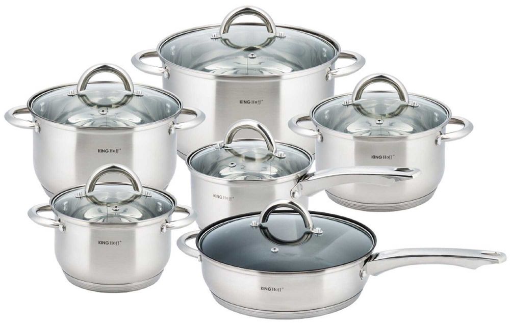 Komplet garnków stalowych Hoffner 12 ele. HF-4450