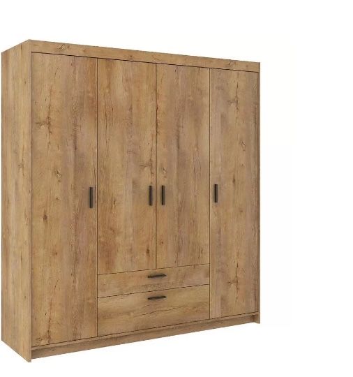 Szafa 4Drzwi  2 Szuflady  kolor dąb lefkas