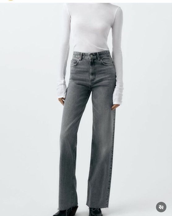 Джинси zara wide leg 34 р