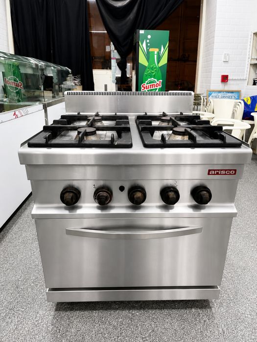 Fogão Industrial Arisco 4 Bocas + Forno a Gás em Inox