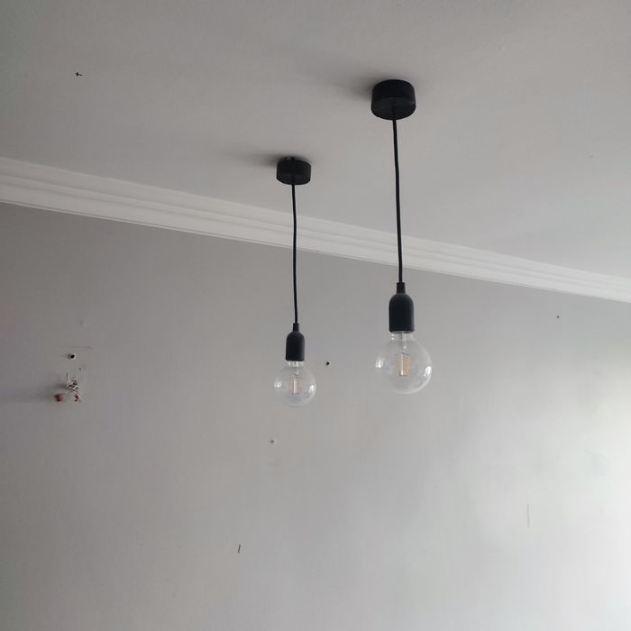 Lampki wiszące czarne 3 sztuki