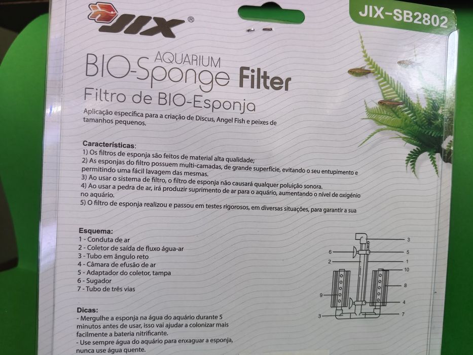 Filtro esponja aquário