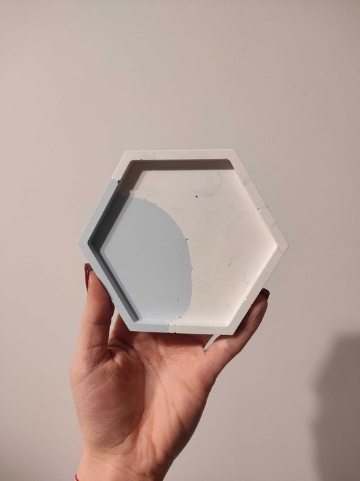 Podstawka z gipsu polimerowego - heksagon